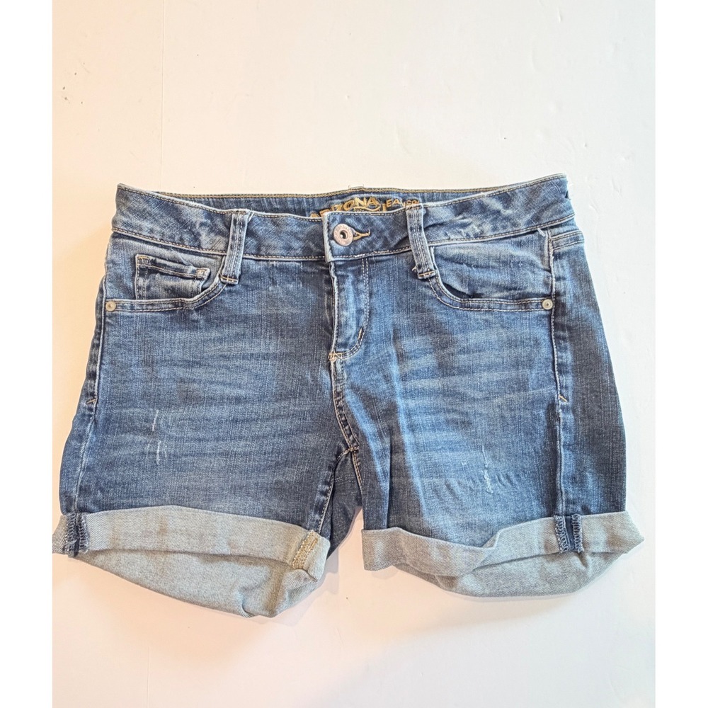 Arizona Jean Co‎ Womens Denim Shorts Cuffed Medium Wash Blue Size 1